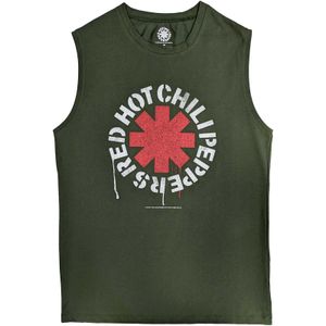 Red Hot Chilli Peppers - "Stencil" Ärmelloses Oberteil für Herren/Damen Unisex RO5784 (M) (Grün)