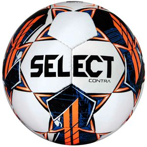 Select Contra FIFA Basic Ball CONTRA WHT-ORG, piłki nożne, Unisex, Biały, Rozmiar: 4