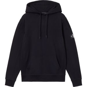 Calvin Klein Jeans Herren Monogramm Ärmel Abzeichen Pullover Hoodie, Schwarz L