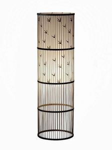 Fine Asianliving Bambus Stehlampe Schwarz D28xH100cm Sveinn