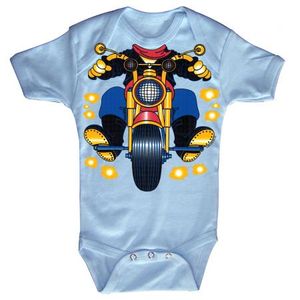 Baby-Body Strampler mit Print Motorrad Chopper B12780 Gr. 0-24 Monate Color - hellblau Größe - 0-6 Monate