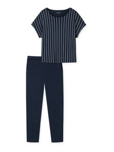 Schiesser schlafanzug pyjama schlafmode Modern Nightwear dunkelblau 40