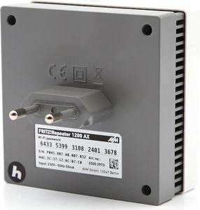 AVM FRITZ!Repeater 1200 AX - 2400 Mbit/s - WLAN - Eingebauter Ethernet-Anschluss - Weiß