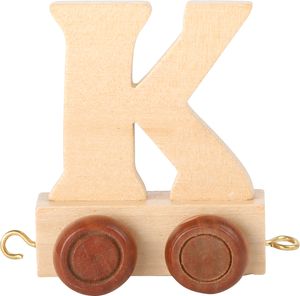 Small Foot Design 7470 Buchstabenzug aus Holz, Buchstabenwaggon K, natur (1 Stück)