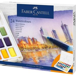 FABER-CASTELL Aquarellfarbe in Näpfchen 24er Etui