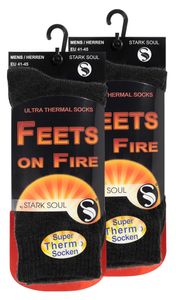 Stark Soul® Thermo Socken  2er Pack FEETS on FIRE 41-45 Grau