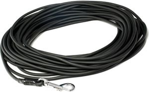 Mystique® Biothane Schleppleine rund 6mm Standard Karabiner schwarz 20m