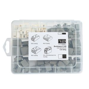 ViD® Steckklemmen I Verbindungsklemmen GRAU- Box 1-2,5 mm² 130 Stück