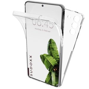 Hülle Für Samsung Galaxy A54 5G Klar 360 Rundum Schutz Full Cover Etui Hard und Soft Sudoxx Vorne und Hinten