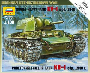 Svezda 1:100 WWII Wargame AOn Soviet heavy Tank Panzer KV-1