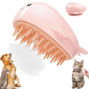 Steamy Cat Brush, 3-in-1-Dampfbürste für Katzen Katzenbürste mit Dampf Hundebürste Haustierbürste Haustier Bürsten Selbstreinigende Hundebürste,