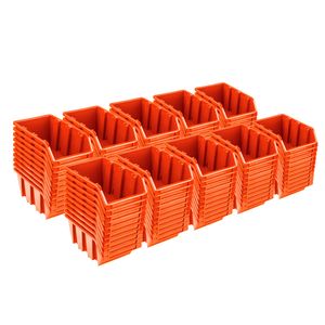100x Sichtlagerbox Sortierbox Lagerbox Stapelbox orange NP4 Lagersystem