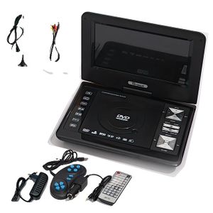 Mobilní přehrávač DVD, ultratenký design, funkce TV/FM/USB/hra, černý