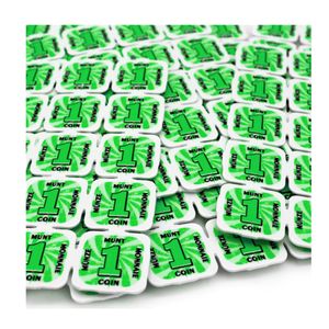 CombiCraft Eventchips bzw. Brechbare Wertmarken mit grünem Aufdruck -1000 Stück