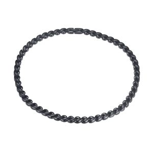 OKtrendy Blattform Lange Halskette Damen Herren Edelstahl Energie Magnetisch 49 cm Halsketten Lange Halsketten