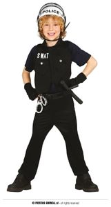 Policajt S.W.A.T. - kostým pre deti veľkosti 98 - 146, veľkosť:110/116