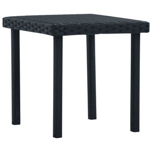 vidaXL Záhradný čajový stolík čierny 40 × 40 × 40 cm Poly ratan