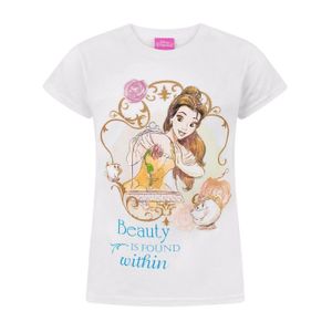 Beauty And The Beast - "Beauty is Found Within" T-Shirt für Mädchen NS7290 (164-170) (Weiß)
