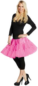 Neon Petticoat kurz Tüllrock Tutu Unterrock neonpink Karneval Fasching Kostüm