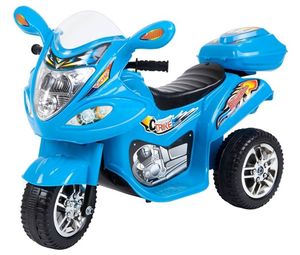 Lean Toys Elektro-Motorrad für Kinder LL1188, 6 Volt, 1 Sitz/e, Motor: 18W, Plastikräder mit Gummi -Rollband, Spannung: 6V