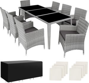 Rattan Sitzgruppe Menorca mit Aluminiumgestell