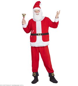 Santa do veľkosti XXL kompletný top s bruškom, nohavice, klobúk s bradou XXL - 56/58