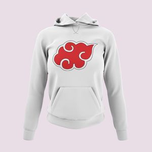 Damen Hoodie Kapuzenpullover Naruto Shippuden Akatsuki Wolke Rot Symbol Women Cloude Anime Manga Shirt