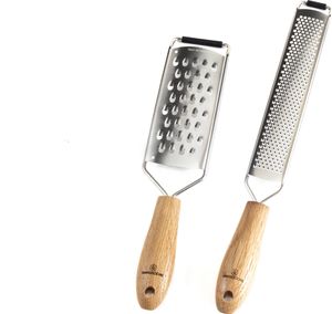 Hanseküche Zester Küchenreiben Set aus 304 Edelstahl – Hochwertige Käsereibe, Zitronenreibe und Gewürzreibe im edlen Design, Parmesanreibe, Zester