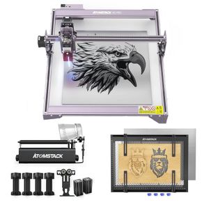 AtomStack A5 PRO 40W Gravur Kit--A5 PRO 5W Output Engraving maschine+F1 380*300*22mm Honeycomb Arbeitstisch+R3 Pro Rotary Roller