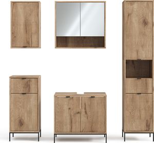 Vicco Badmöbel Set Eliza, 5 Teile, Viking Oak