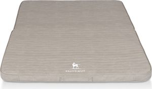 Faltbare Reisematte Orthopädisch Roanoke aus Laser gestepptem Kunstleder 140 x 120cm Grau