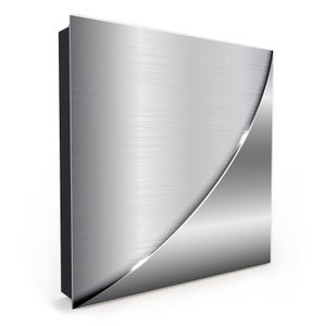 Dekor-Schlüsselkasten, Magnetpinnwand und Memoboard mit Glasfront Motiv Metallische Form Dekor-Schlüsselkasten, Magnetpinnwand und Memoboard mit Glasfront Motiv Metallische Form