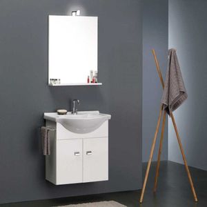 Möbel-Set Kleines Badezimmer 56,5Cm Inkl.spiegel Und Beleuchtung