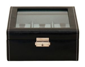 Friedrich Lederwaren Uhrenkasten Bond Feinsynthetik 6Uhren schwarz, 20085-2