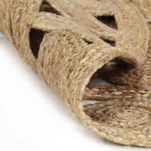 vidaXL Teppich Handgefertigt Jute Geflochten 90 cm