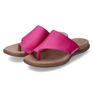 Gabor Damen Pantoletten/ Zehentrenner Pink Glattleder Größe: 40