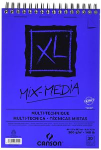 Canson skicák XL Mix Media 30 listů A4 300g/m² kroužková vazba - 1 ks