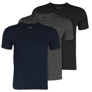 HUGO BOSS 3er Pack T Shirt Rundhals Gr.L Fb.Blau Grau Schwarz