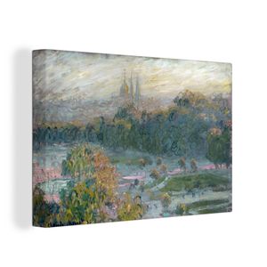 OneMillionCanvasses® - Leinwandbilder - 150x100 cm, Die Tuilerien - Gemälde von Claude Monet, Wandbilder Kunstdruck Wanddekoration - Foto auf Leinwand - Gemälde auf Holzrahmen