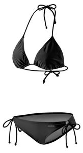 BECO Side Tie Triangel-Bikini Triangle Bikini Badeanzug Größe 42 schwarz