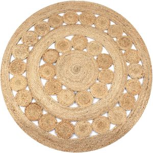 vidaXL Tkaný jutový koberec 150 cm okrúhly