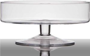 Glasschale auf Fuß CYLINDER H. 13cm D. 29cm rund transparent Hakbijl