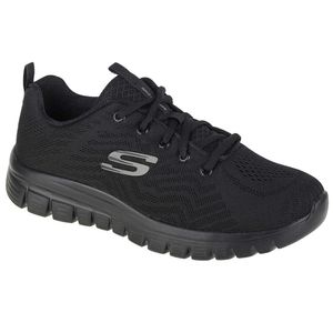 Skechers Sport Womens GRACEFUL GET CONNECTED WIDE FIT Sneakers Damen Schuhe Schwarz, Schuhgröße:39 EU