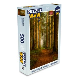 MuchoWow® Puzzle 500 Teile Wald - Natur - Bäume - Landschaft - Laub - Denken - Spiel - Toy