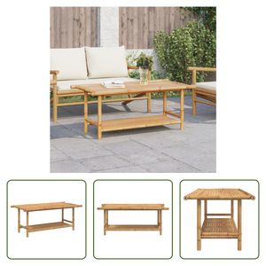 The Living Store Couchtisch 110x55x45 cm Bambus