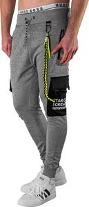 TEXEMP Herren Jogginghose Sporthose Trainingshose Hose Sweatpants Jogger Gym | B262 - Grau - XXL - 1 Stück