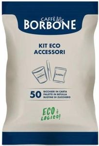 Caffè Borbone MASTERKITACC10X50PZ Sada jednorázového nádobí pro 50 osob 150 ks