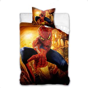 Spider-Man 100% Baumwolle  Kopfkissenbezug 80x80,Bettbezug155x220 cm - für Mädchen und Jungen