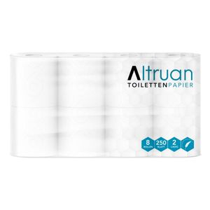 Altruan Toilettenpapier, 2-lagig, weiß - 8 Rollen | Packung (8 Rollen)