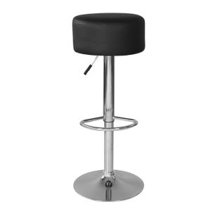 Elegante Barhocker mit schwarzem Sitz und verstellbarer Höhe – Küchenstuhl – 2er-Set